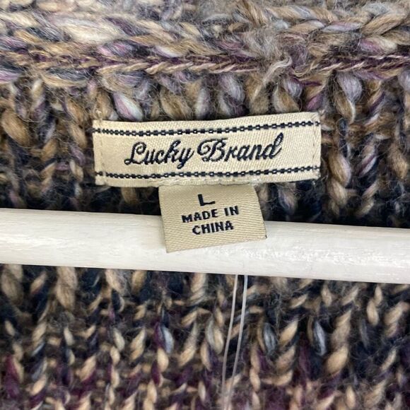Lucky Brand Open Front Fringe Knit Cardigan Size Large NWT  7 - Picture 7 of 10